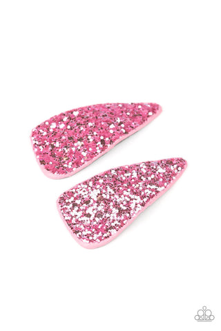 Squad Shimmer Pink Paparazzi Hair Clips