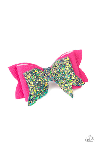 Sugary Sequins Pink Paparazzi Hair Bow
