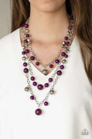 The Partygoer Purple Paparazzi Necklace
