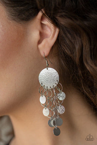 Turn on the BRIGHTS Silver Paparazzi Earrings