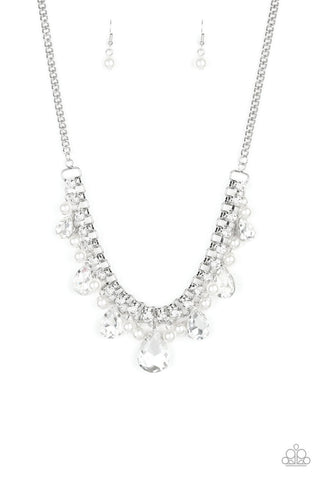 Knockout Queen White Paparazzi Necklace