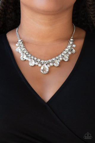 Knockout Queen White Paparazzi Necklace