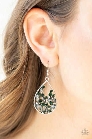 Cash or Crystal? Green Paparazzi Earrings