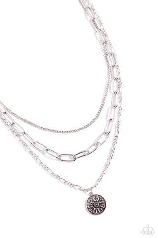 Appointed Artistry - Silver - Tiered Paparazzi Short Necklace
