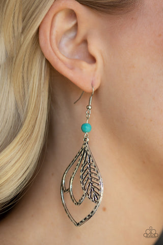 Absolutely Airborne Blue Paparazzi Earrings