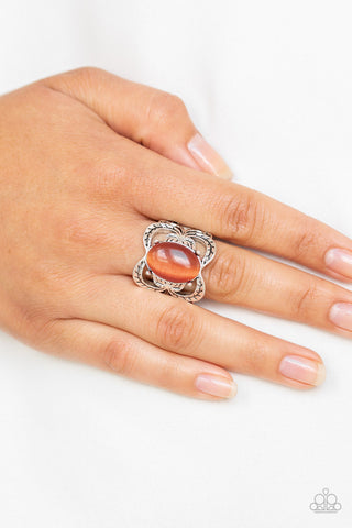 Go for Glow Orange Paparazzi Ring