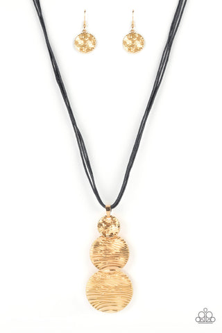 Circulating Shimmer Gold Paparazzi Necklace