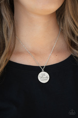 Give Thanks Silver Paparazzi Necklace