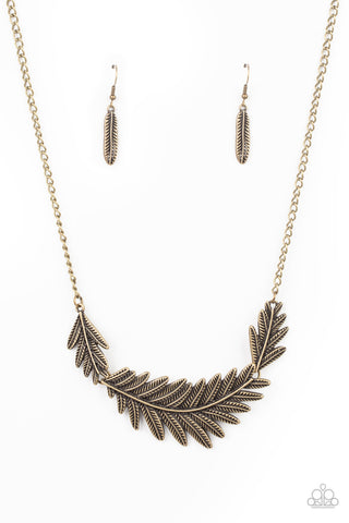 Queen of the QUILL Brass Paparazzi Necklace