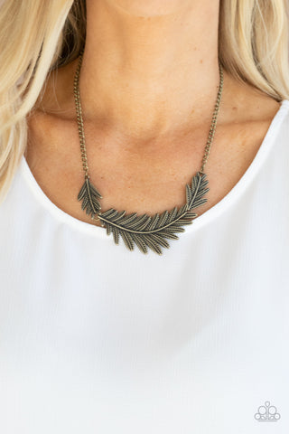Queen of the QUILL Brass Paparazzi Necklace