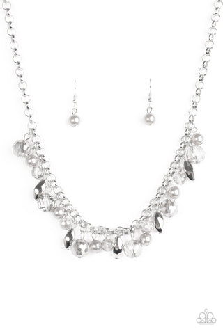 BLING Down the Curtain Silver Paparazzi Necklace