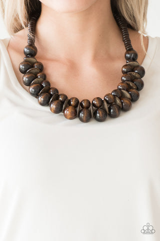 Caribbean Cover Girl Brown Paparazzi Necklace