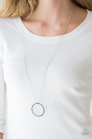 Center of Attention Blue Paparazzi Necklace