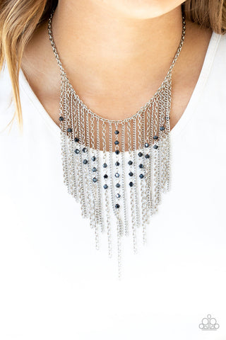 First Class Fringe Blue Paparazzi Necklace