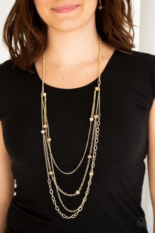Glamour Grotto Gold Paparazzi Necklace