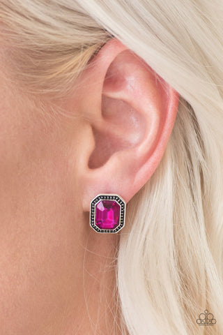 Grand GLAM Pink Paparazzi Earrings