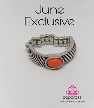 June 2018 Orange Bead Paparazzi Fashion Fix Exclusive Ring
