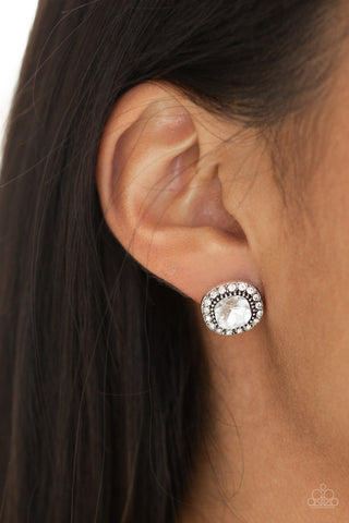 Latest Luxury White Paparazzi Earrings