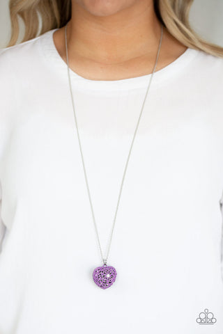 Love is All Around Purple Paparazzi Necklace