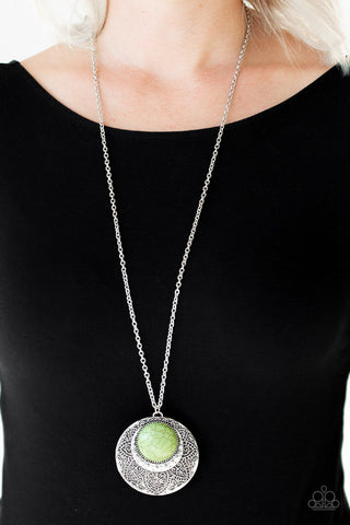 Medallion Meadow Green Paparazzi Necklace
