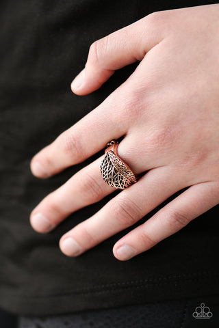 Never LEAF Me Copper Paparazzi Ring