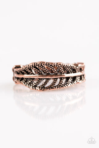 Only Time QUILL Tell Copper Paparazzi Ring