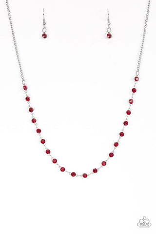 Party Like a Princess Red Paparazzi Necklace