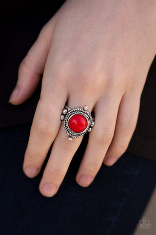 Prone to Wander Red Paparazzi Ring