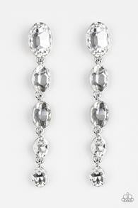 Red Carpet Radiance White Paparazzi Earrings
