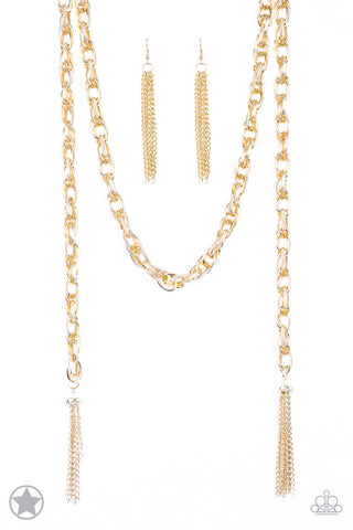 SCARFed for Attention Gold Paparazzi Necklace
