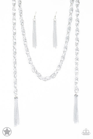 SCARFed for Attention Silver Paparazzi Necklace