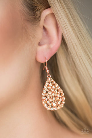 Shine Brighter Copper Paparazzi Earrings