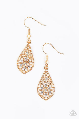 Spring Sparkle Rose Gold Paparazzi Earrings