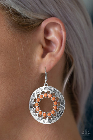 Organically Omega Orange Paparazzi Earrings