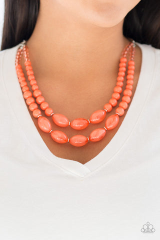 Sundae Shoppe Orange Paparazzi Necklace