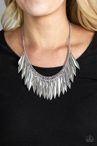 The Thrill Seeker Silver Paparazzi Necklace