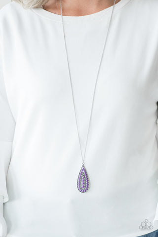 Tiki Tease Purple Paparazzi Necklace