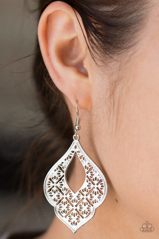 Totally Taj Mahal Silver Paparazzi Earrings
