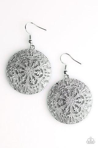 Tranquil Travels Silver Paparazzi Earrings