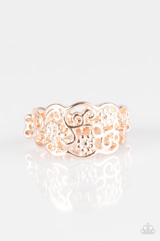 Wild About Wildflowers Rose Gold Paparazzi Ring