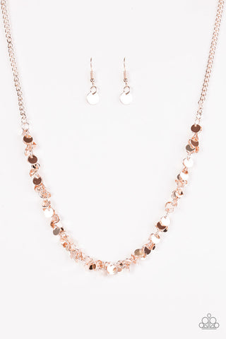 Year to Shimmer Rose Gold Paparazzi Necklace